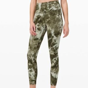 Lululemon green tie dye leggings